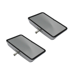 2x Kairės ir de&scaron;inės priekinių durų &scaron;oninio vaizdo veidrodėlio pakeitimas Vairuotojo ir keleivio &scaron;oninio vaizdo veidrodėliai Land Cruiser 70 75 78 UTE gray