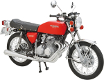 Aoshima Bunka Kyozai The Bike Series Honda CB400FOUR Plastikinis modelis (AOSHIMA) 1/12 '74 gray