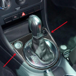 Tikros anglies pluo&scaron;to automobilio pavarų skydelio dangtelio apdaila, skirta Volkswagen VW Beetle 2012- automobilio perjungimo skydelio lipdukas, automatinis vidinis B-2