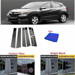 Tinka Honda HRV HR-V 2016- Anglies Pluo&scaron;to Juoda Automobilio Langų Durų Stulpelio BC Stulpelio Dangtelio Apdailos Veidrodinio Efekto PC bright black