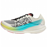 HOKA ONE ONE ROCKET X 2 Neslystantys Atsparūs Dilimui Žemi Laisvalaikio Bėgimo Bateliai Unisex Balti Pilki Sportbačiai 1127927-YZC 44