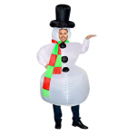 Sienelę peržengiantis pripučiamas sniego senio kostiumas - Smagus Kalėdų ir Helovino vakarėlio Cosplay personažas One Size white