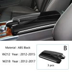 For Mercedes Benz E Class W212 CLS W218 Carbon fiber Accessories Center Console Lid Armrest Box Trim Protective Cover Sticker A Type