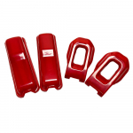 Variklio gaubto vyrio apdaila, fiksatorius, užraktas, laikikliai, dangtelis Jeep Wrangler JL JLU Sports Freedom Sahara Rubicon Gladiator JT 2018+ raudona