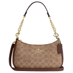Coach Teri Signature Drobės Odos Grandinėlės Peties Rankinė Kasdienė CV933-IMXHE Basic Set (Bag+Dust Bag)