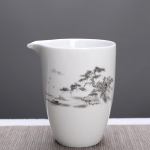 Auk&scaron;tos kokybės baltas porcelianas Fair Cup arbatinukas Rankomis tapytas arbatos virimo indas Kung Fu arbatos puodelis Gongdao puodelis Arbatos reikmenys 280ml