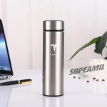 Skirta Tesla Model 3 Model Y Model S Model X Cybertruck Roadster 500ML Automobilio Vakuuminis Puodelis Termosas Puodelis Su Temperatūros Rodymu Kavos Puodelis sidabras