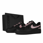 Nike Air Force 1 Odiniai žemi teniso bateliai Riedlenčių batai Unisex Juodi Rožiniai CW2288-001(Komanda-) 36.5