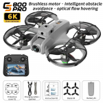 2026 Naujas ES800 PRO GPS dronas 8K dvigubos kameros FPV 6 a&scaron;ių stabilizatorius 360&deg; apvertimas be&scaron;epetėlis variklis Profesionalus HD keturcopteris Keturių rotorių žaislai 1 battery