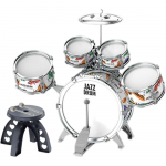 Būgnų rinkinys vaikams Mažylių džiazo būgnų rinkinys Žaislai su kėdute, pedalu, perkusija, muzikos instrumentais Būgnų žaislas Ankstyvojo ugdymo dovana berniukams