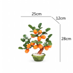 Natūralaus nefrito kumkvato ir mandarino medžio imitacijos augalai Rankų darbo netikri bonsai Kinų amato papuo&scaron;alai Namų dekoras