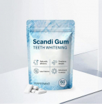 Scandi Gum Dantų balinimo mėtų kramtomoji guma &ndash; 60 vnt. 1pack