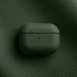 Melkco Originalaus karvės odos dėklas AirPods Pro 3 2 Pro3, Premium ausinių dangtelis AirPods 4 3 Pro 3 2, verslo dėklai for airpods 3 alyvuogės