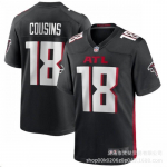 NFL Atlanta Falcons Futbolo Džersis Vyrams Moterims Trumpomis Rankovėmis Medvilninis V-Kaklas Sportiniai Drabužiai Regbis Krep&scaron;inis Treniruotės XXXL gray