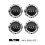 2026 Kar&scaron;ta z1 Quattro TT A2 A3 A4 A8 S6 Q5 Q7 RS6 4vnt 146mm 8D0601165K Pilka Juoda Ratlankių Centrinės Gaubteliai Ratlankių Gaubteliai Emblemos Ženklelis logotipas1z