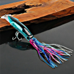 Big Fishing Lure Squid Hard Bait Simulation Lures Sea Fishing Tackle mėlyna