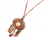 Les Tr&eacute;sors De Lily [D3405] - Collier Cr&eacute;ateur 'Matahari' Rouge / Cuivr&eacute; ruda