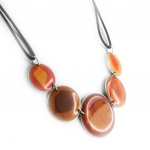 Les Tr&eacute;sors De Lily [D8212] - Collier Cr&eacute;ateur 'Bambou' Orange oranžinė
