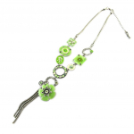 Les Tr&eacute;sors De Lily [E7020] - Collier Cr&eacute;ateur 'Bouquet Fleury' Vert žalia