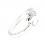 Bague Argent 'Flora' blanc