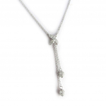 Les Tr&eacute;sors De Lily [K9512] - Collier Argent 'D&eacute;esse' blanc