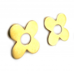Les Tr&eacute;sors De Lily [N2224] - Boucles Plaqu&eacute; Or 'Flora' - 12 mm auksas