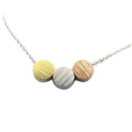 7bis [Q6070] - Bracelet artisanal 'Boho' argent&eacute; tricolore - 18x6 mm sidabras