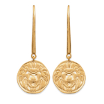 Les Tr&eacute;sors De Lily [Q6623] - Boucles Plaqu&eacute; Or 'Cl&eacute;opatra' dor&eacute; - 13 mm (lion)
