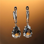 Pra&scaron;matnus rožinio aukso spalvos Natūralus brangakmenis Mėlynas turmalinas Auskarai Vandens la&scaron;as Kabantys auskarai