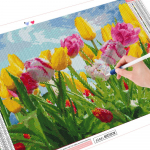 Deimantinė tapyba gėlių tulpė viso kvadrato grąžtas deimantinis siuvinėjimas gėlių mozaikos rinkinys 20X30CM