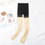 Didelio dydžio moteri&scaron;kos patogios formos, kvėpuojančios pėdkelnės Pėdkelnės Itin plonos kojinės M juoda