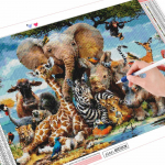 5D &bdquo;pasidaryk pats&ldquo; deimantų pie&scaron;imas Gyvūnų žirafa Visas kvadratas / Apvalus deimantinis siuvinėjimas Dramblio mozaika vaikų kambario dekoras Full Round (20X30CM)