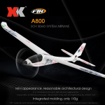 XK A800 RC lėktuvas, 780 mm sparnų plotis, 5CH 3D 6G režimas, EPO orlaivio fiksuotas sparnas, lengvai skrendantis RTF balta