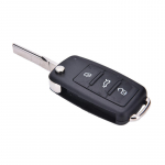 2 3 mygtukų apverčiamas automobilio raktų dėklas, skirtas VW Golf 4 5 MK6 Passat B5 B6 Polo Touran, skirtas Skoda Seat automobilio raktų pakabukas su a&scaron;menimis 3 Button(Key Shell) juoda