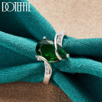 925 Sterling Silver Green AAA cirkonio žiedas madingi papuo&scaron;alai 7#