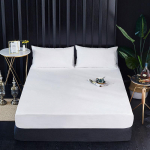 &bdquo;Hotel Pure Color&ldquo; vandeniui atspari čiužinio apsauga su elastine juostele Kvėpuojantis lovos užvalkalas kūdikių drėkinamasis paklodė čiužinio užvalkalas nuo erkių ir plaunamas 90*200+30cm tamsiai mėlyna spalva
