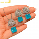 SACE GEMS Klasikiniai vario lydinio cirkonio auskarai pakabukai karoliai papuo&scaron;alų rinkiniai vestuvių vakarėlio dovanos