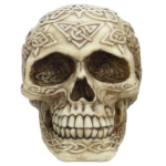 Les Tr&eacute;sors De Lily [R6678] - Figurine r&eacute;sine 'T&ecirc;te de Mort' ivoire (celtic tribal) - 95x67x65 mm smėlis