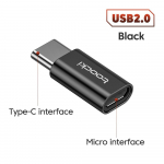 &bdquo;Toocki OTG USB 3.0&ldquo; į &bdquo;Type C Adapter Micro&ldquo; į &bdquo;Type C Male&ldquo; į &bdquo;USB 2.0 Female&ldquo; keitiklis, skirtas &bdquo;Macbook Xiaomi Samsung OTG&ldquo; jungties Micro to TypeC juoda