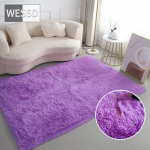 Violetinis pliu&scaron;inis kilimėlis vaikų kambariui Didelis vienspalvis ilgų plaukų kilimėlis svetainei miegamojo mink&scaron;tas neslystantis kilimėlis 120x160cm
