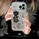 Graffiti Ins Cartoon Protector Shell, skirtas iPhone 11 12 13 Promax 14 Pro Max Mielas &scaron;uns tulpės gėlė Puikus smūgiams atsparus telefono dėklas For iphone 14plus