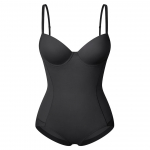 Moteri&scaron;ki apranga Bodysuits Juosmuo Treniruoklis Liemenė Plonas Body Formuotojas Įmontuota liemenėlė Camisole Vir&scaron;utiniai pilvo kontrolės Liekninantys apatiniai LM S juoda