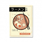 Japoni&scaron;ko stiliaus maistas Juokingas ramen makaronai Su&scaron;i Plakatas Sieninis Menas Drobė Paveikslėlis gyvenamajam kambariui Namų virtuvės dekoras Cuadros be rėmelio 21*30cm