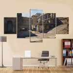 Be rėmelių 5 vienetai CSGO žaidimo žemėlapis Dykumos siena Meno drobė HD Dekoratyviniai spaudiniai Plakatai Paveikslėliai Paveikslai Namų dekoras miegamajam 20x35cm*2 20x45cm*2 20x55cm*1