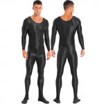 Vyri&scaron;ki vienetiniai &bdquo;Unitard&ldquo; kombinezonai su ilgomis rankovėmis &bdquo;Strettch Spandex&ldquo; kombinezono &scaron;liaužtinukai