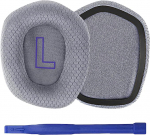 Tinklinio audinio pakaitiniai ausinių ausų pagalvėlės, suderinamos su Logitech G733 LIGHTSPEED belaidėmis žaidimų ausinėmis, keičiamomis ausinėmis, ausų pagalvėlėmis