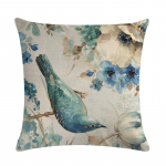 45x45cm Pauk&scaron;čiai ir gėlės Sofa Dekoratyvinis pagalvėlės užvalkalas pagalvės pagalvės užvalkalas Lininis 45*45 užvalkalas namų dekoravimui pagalvės užvalkalas