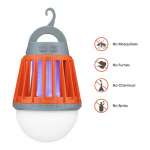Mosquito Zapper Lantern &ndash; ne&scaron;iojama, vandeniui atspari lempa nuo uodų vabzdžių su 2000 MAh USB įkraunama baterija oranžinė