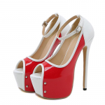 Eilyken dizaino platforma, moteri&scaron;kos pompos Sexy Peep Toe Extreme auk&scaron;takulniai batai su sagtimi Vestuvių i&scaron;leistuvių moterų sandalai