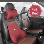 Automobilio vairuotojo juosmens nugaros atrama atminties putplasčio galvos atramos juosmens pagalvėlė kaklo pagalvė Headrest raudona